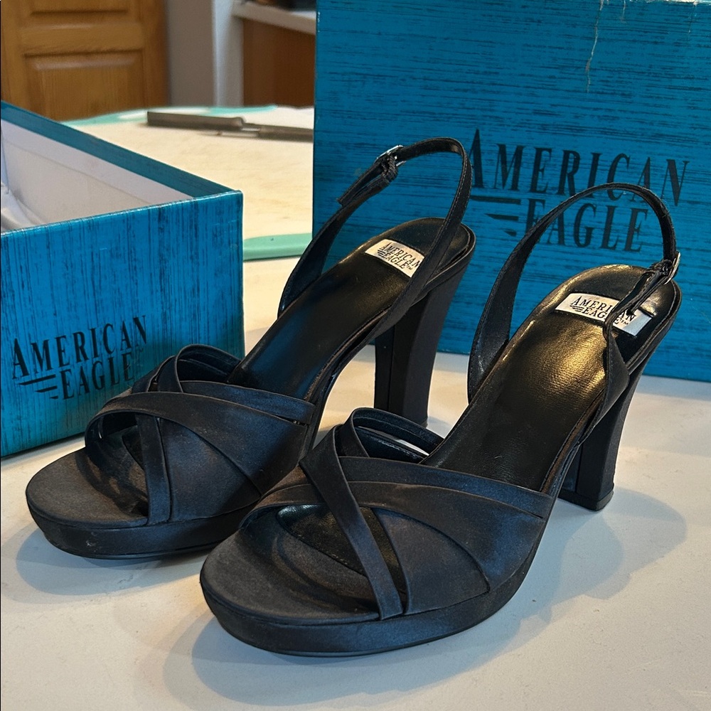 American Eagle Outfitters Dark Heeled Sandals